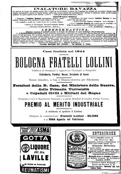 Supplemento al policlinico periodico di medicina, chirurgia ed igiene