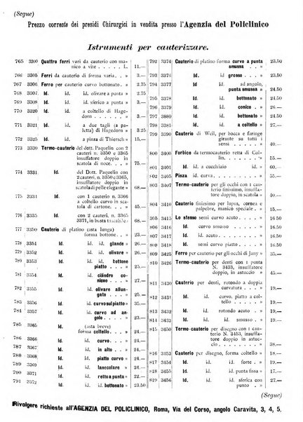 Supplemento al policlinico periodico di medicina, chirurgia ed igiene