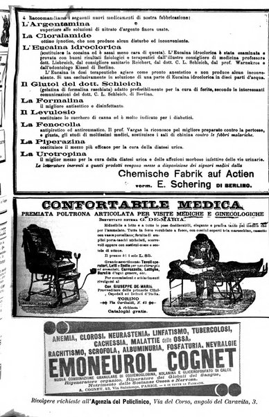 Supplemento al policlinico periodico di medicina, chirurgia ed igiene