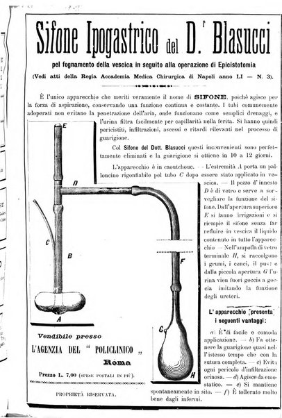 Supplemento al policlinico periodico di medicina, chirurgia ed igiene