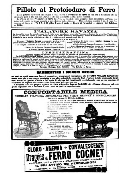 Supplemento al policlinico periodico di medicina, chirurgia ed igiene