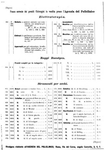 Supplemento al policlinico periodico di medicina, chirurgia ed igiene