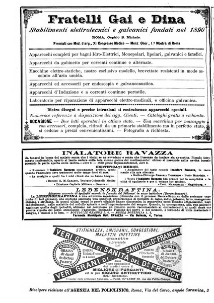 Supplemento al policlinico periodico di medicina, chirurgia ed igiene