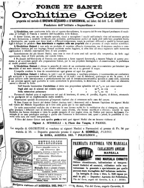 Supplemento al policlinico periodico di medicina, chirurgia ed igiene