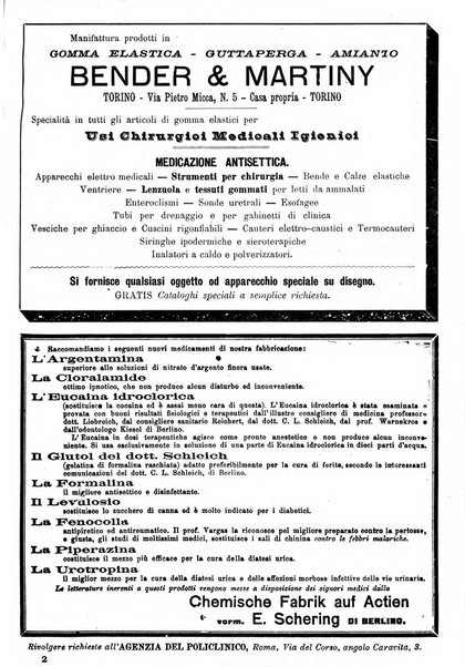 Supplemento al policlinico periodico di medicina, chirurgia ed igiene