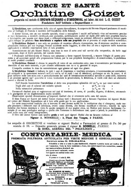 Supplemento al policlinico periodico di medicina, chirurgia ed igiene