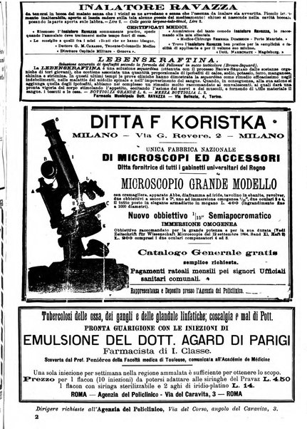 Supplemento al policlinico periodico di medicina, chirurgia ed igiene