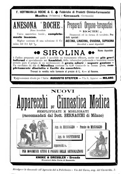 Supplemento al policlinico periodico di medicina, chirurgia ed igiene