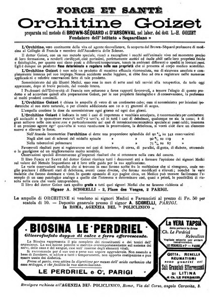 Supplemento al policlinico periodico di medicina, chirurgia ed igiene