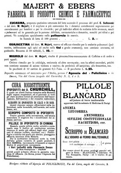 Supplemento al policlinico periodico di medicina, chirurgia ed igiene