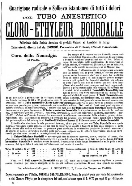 Supplemento al policlinico periodico di medicina, chirurgia ed igiene