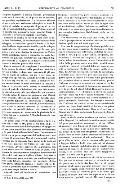 Supplemento al policlinico periodico di medicina, chirurgia ed igiene