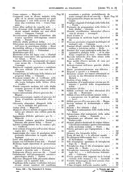 Supplemento al policlinico periodico di medicina, chirurgia ed igiene