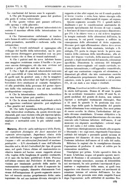 Supplemento al policlinico periodico di medicina, chirurgia ed igiene