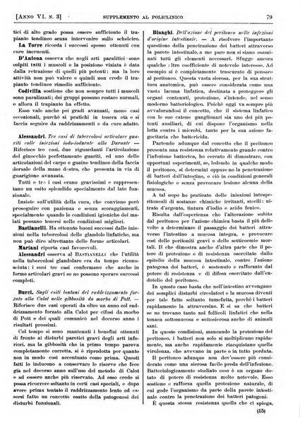 Supplemento al policlinico periodico di medicina, chirurgia ed igiene