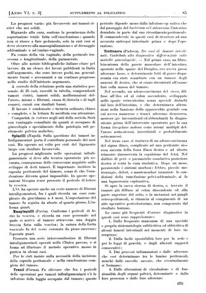 Supplemento al policlinico periodico di medicina, chirurgia ed igiene