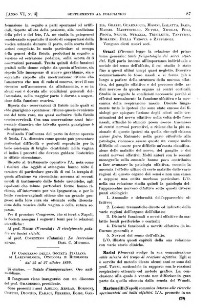 Supplemento al policlinico periodico di medicina, chirurgia ed igiene