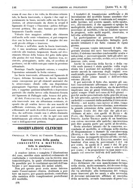 Supplemento al policlinico periodico di medicina, chirurgia ed igiene