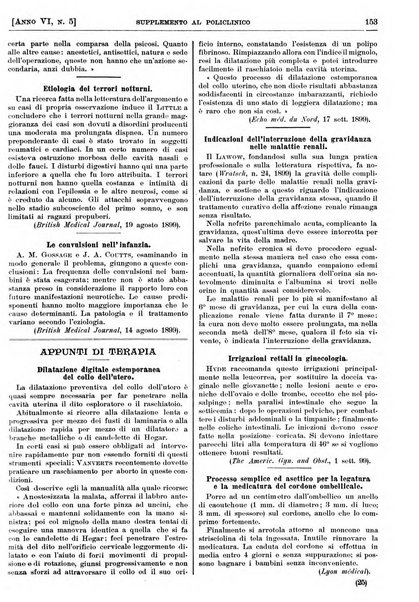 Supplemento al policlinico periodico di medicina, chirurgia ed igiene