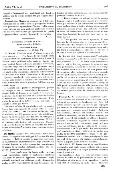 Supplemento al policlinico periodico di medicina, chirurgia ed igiene