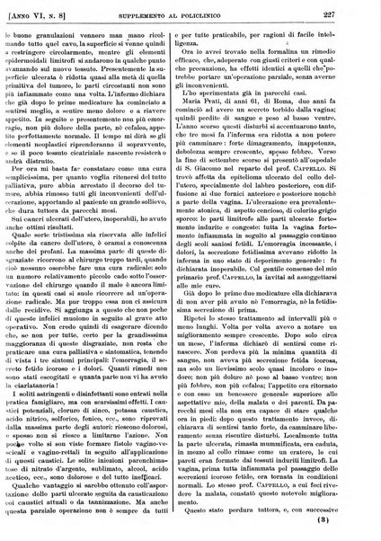 Supplemento al policlinico periodico di medicina, chirurgia ed igiene