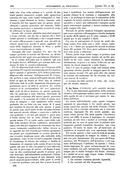 Supplemento al policlinico periodico di medicina, chirurgia ed igiene