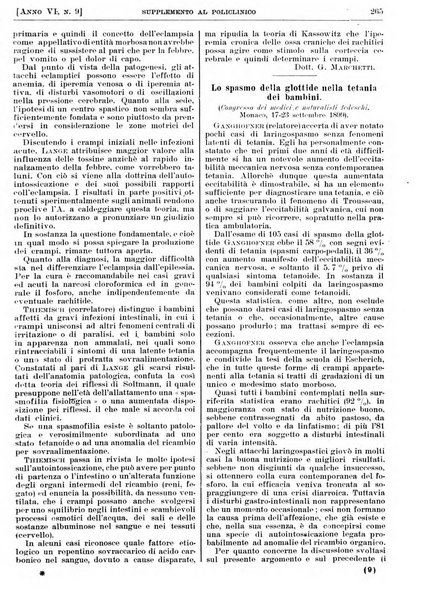 Supplemento al policlinico periodico di medicina, chirurgia ed igiene