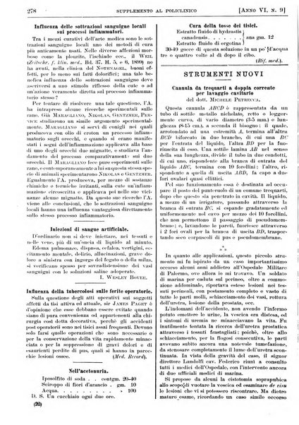 Supplemento al policlinico periodico di medicina, chirurgia ed igiene