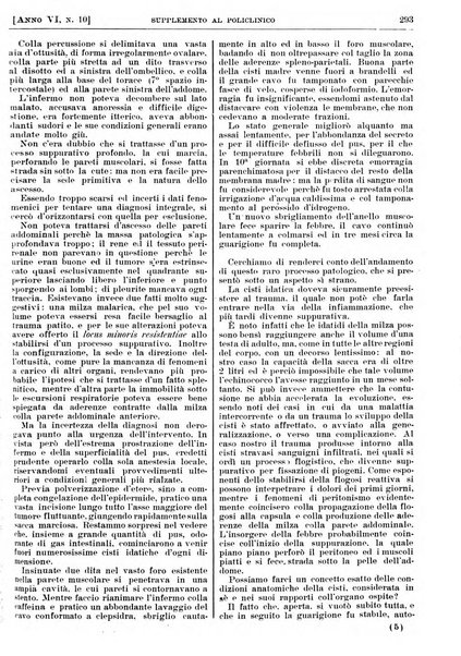 Supplemento al policlinico periodico di medicina, chirurgia ed igiene