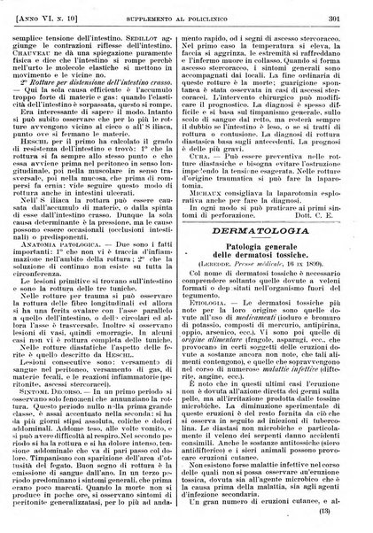 Supplemento al policlinico periodico di medicina, chirurgia ed igiene