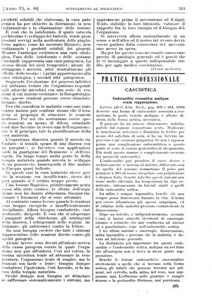 Supplemento al policlinico periodico di medicina, chirurgia ed igiene