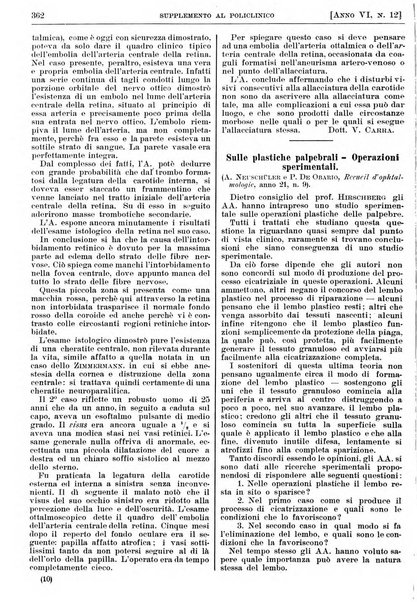 Supplemento al policlinico periodico di medicina, chirurgia ed igiene