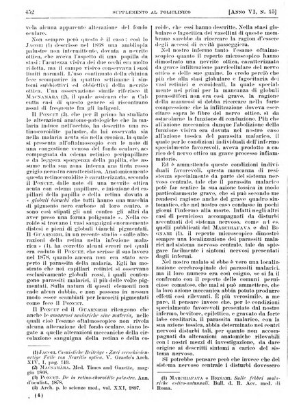 Supplemento al policlinico periodico di medicina, chirurgia ed igiene