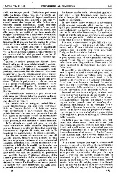 Supplemento al policlinico periodico di medicina, chirurgia ed igiene