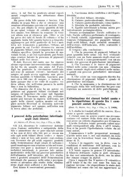 Supplemento al policlinico periodico di medicina, chirurgia ed igiene