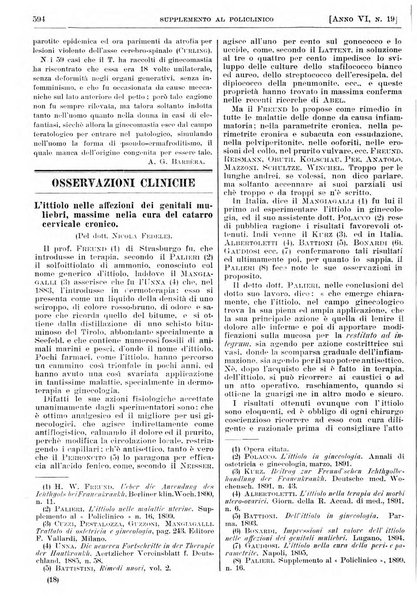 Supplemento al policlinico periodico di medicina, chirurgia ed igiene