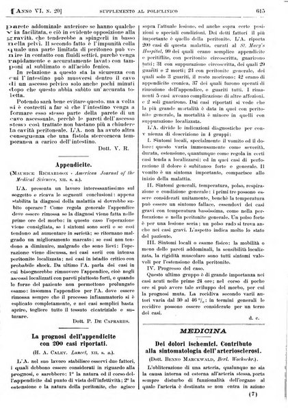 Supplemento al policlinico periodico di medicina, chirurgia ed igiene