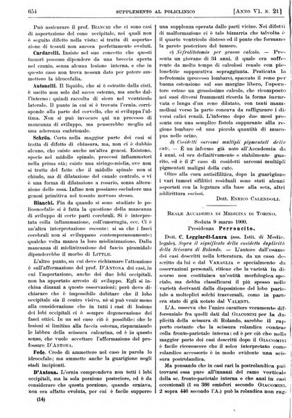 Supplemento al policlinico periodico di medicina, chirurgia ed igiene