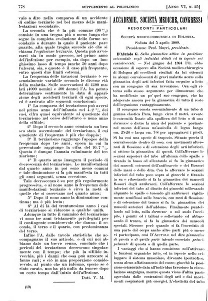 Supplemento al policlinico periodico di medicina, chirurgia ed igiene