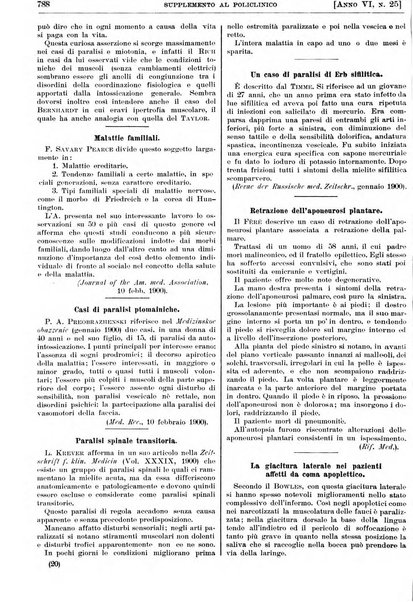 Supplemento al policlinico periodico di medicina, chirurgia ed igiene