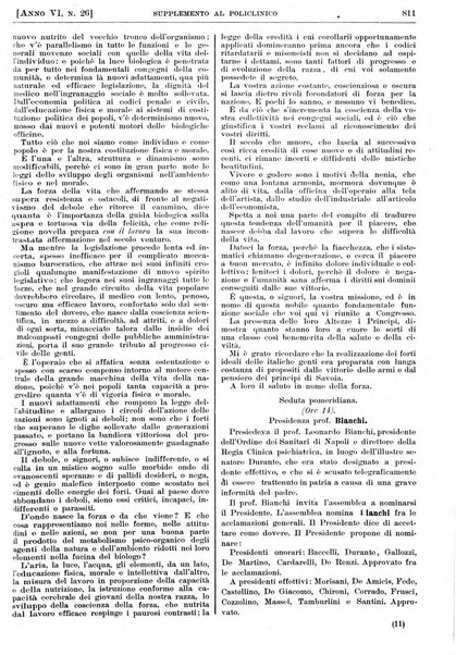 Supplemento al policlinico periodico di medicina, chirurgia ed igiene