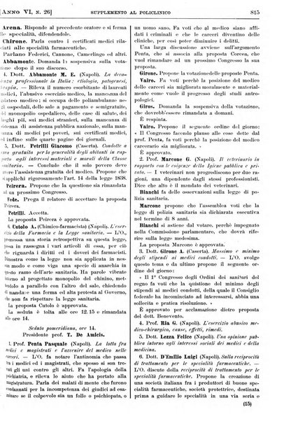 Supplemento al policlinico periodico di medicina, chirurgia ed igiene