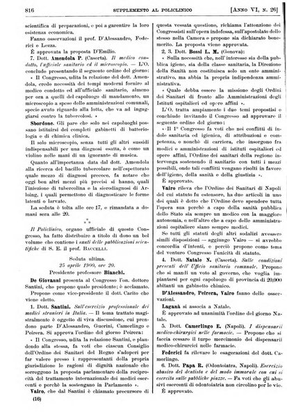 Supplemento al policlinico periodico di medicina, chirurgia ed igiene