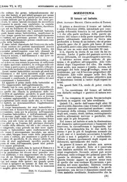 Supplemento al policlinico periodico di medicina, chirurgia ed igiene