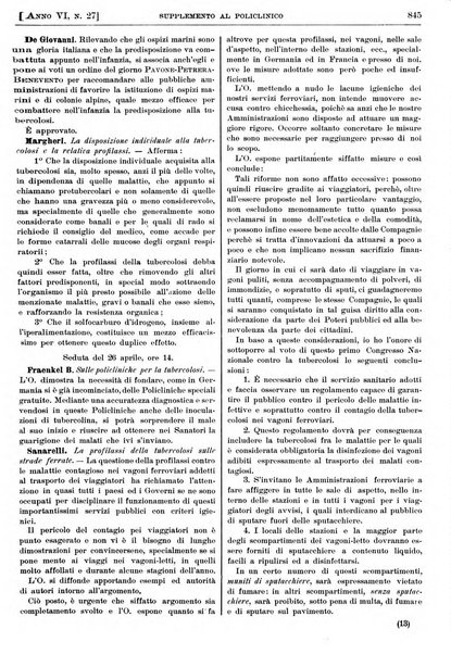 Supplemento al policlinico periodico di medicina, chirurgia ed igiene