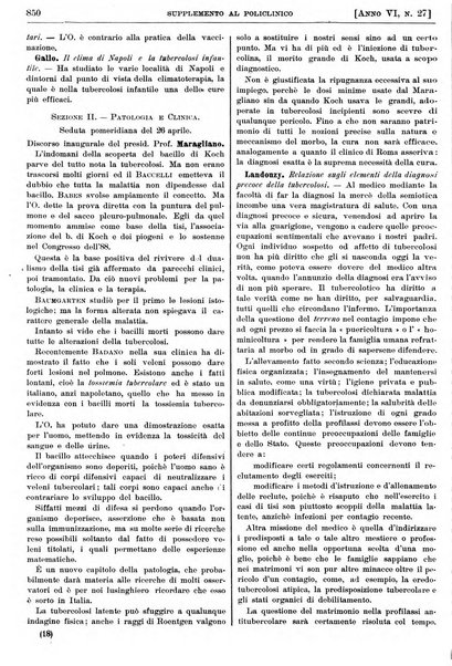 Supplemento al policlinico periodico di medicina, chirurgia ed igiene