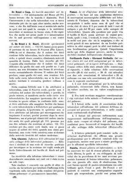 Supplemento al policlinico periodico di medicina, chirurgia ed igiene