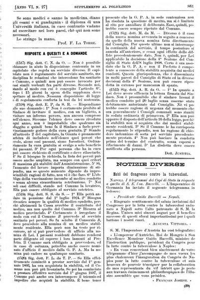 Supplemento al policlinico periodico di medicina, chirurgia ed igiene