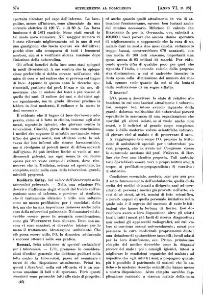 Supplemento al policlinico periodico di medicina, chirurgia ed igiene