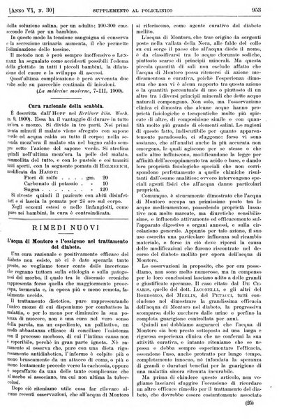 Supplemento al policlinico periodico di medicina, chirurgia ed igiene